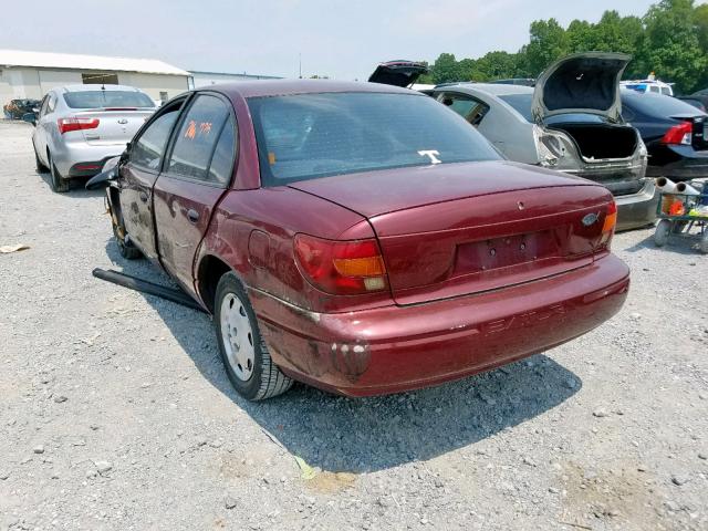 1G8ZG52882Z154029 - 2002 SATURN SL1 BURGUNDY photo 3