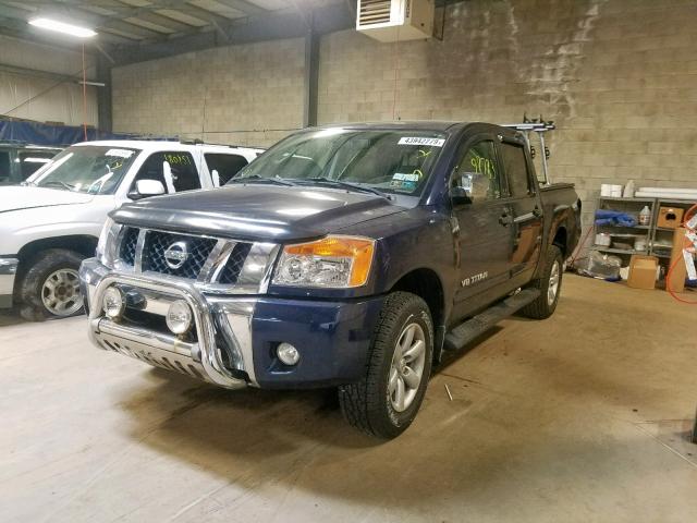 1N6AA0EC6BN302982 - 2011 NISSAN TITAN S BLUE photo 2