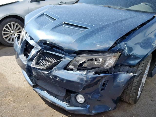 6G2ER57759L183216 - 2009 PONTIAC G8 BLUE photo 9