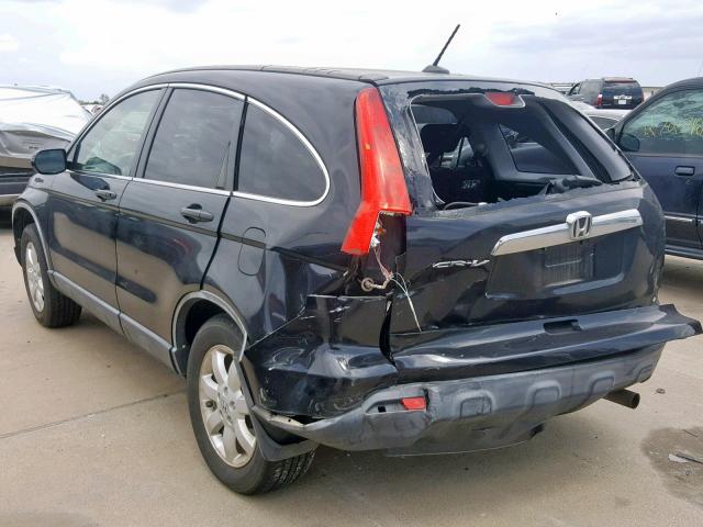 JHLRE48757C060367 - 2007 HONDA CR-V EXL BLACK photo 3