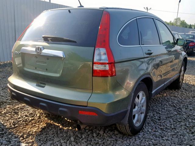 JHLRE48778C041854 - 2008 HONDA CR-V EXL GREEN photo 4