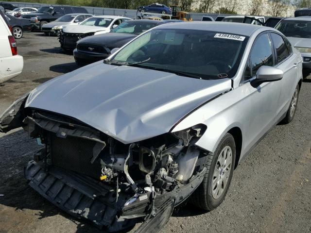 3FA6P0G73ER111664 - 2014 FORD FUSION S SILVER photo 2