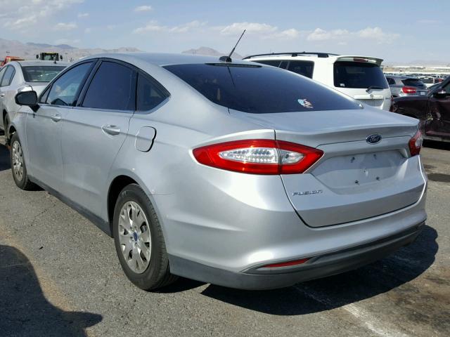 3FA6P0G73ER111664 - 2014 FORD FUSION S SILVER photo 3