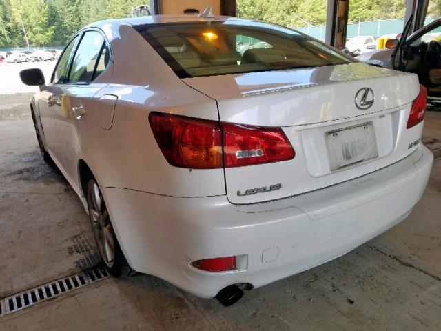 JTHBK262382074308 - 2008 LEXUS IS 250 WHITE photo 3