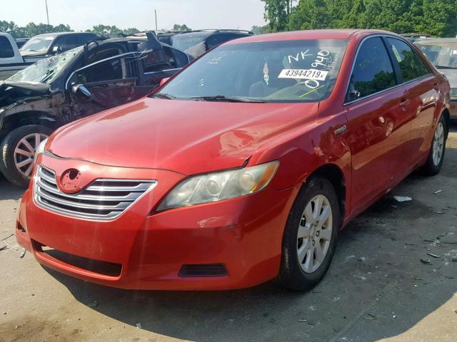 4T1BB46K08U051940 - 2008 TOYOTA CAMRY HYBR MAROON photo 2