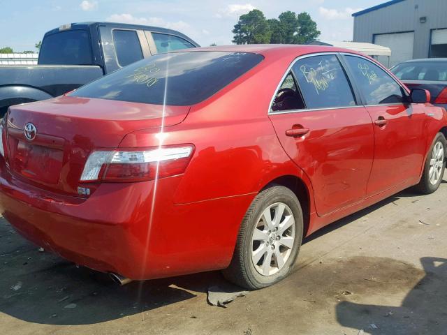 4T1BB46K08U051940 - 2008 TOYOTA CAMRY HYBR MAROON photo 4