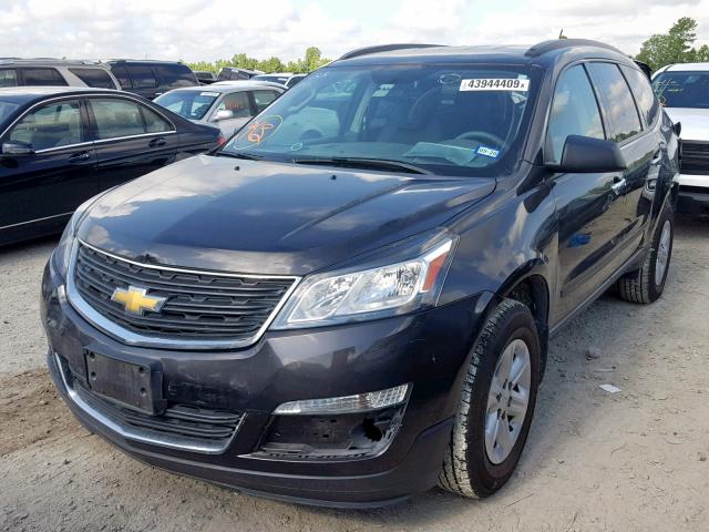 1GNKRFED2FJ345649 - 2015 CHEVROLET TRAVERSE L BLACK photo 2