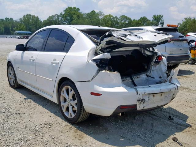 JM1BK323281813924 - 2008 MAZDA 3 S WHITE photo 3