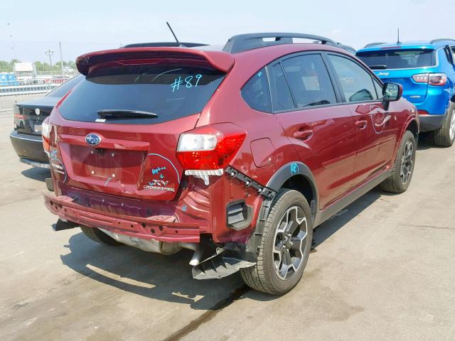 JF2GPACC6E8308774 - 2014 SUBARU XV CROSSTR RED photo 4