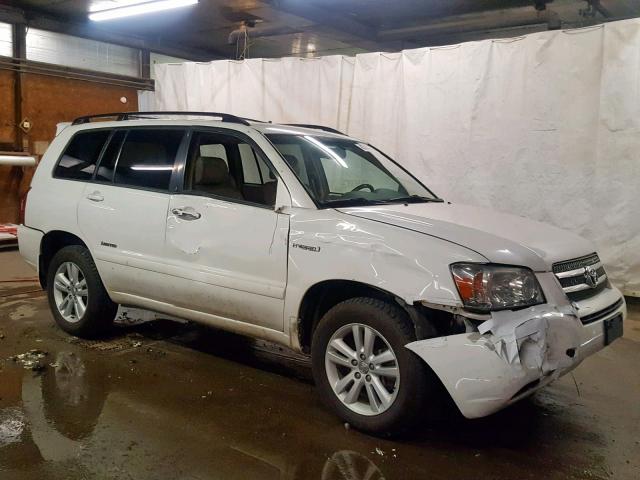 JTEEW21A070047431 - 2007 TOYOTA HIGHLANDER WHITE photo 1