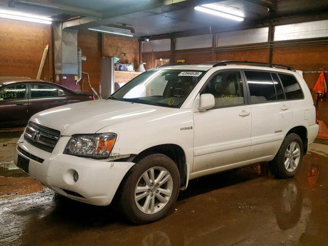 JTEEW21A070047431 - 2007 TOYOTA HIGHLANDER WHITE photo 2