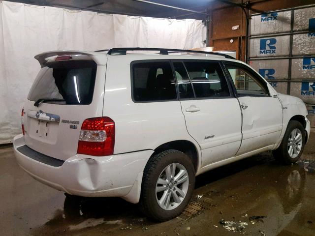 JTEEW21A070047431 - 2007 TOYOTA HIGHLANDER WHITE photo 4