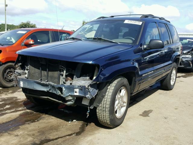 1J4GX48S94C233302 - 2004 JEEP GRAND CHER BLUE photo 2