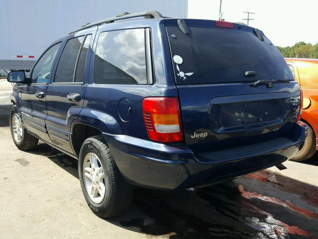 1J4GX48S94C233302 - 2004 JEEP GRAND CHER BLUE photo 3