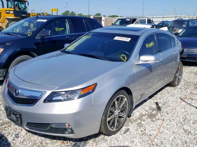 19UUA8F55DA001100 - 2013 ACURA TL TECH SILVER photo 2