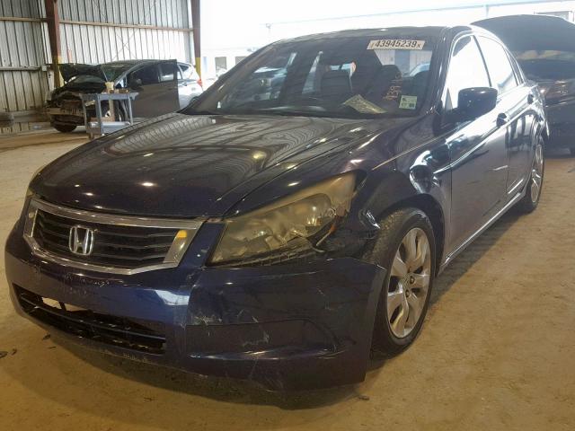 1HGCP26828A047331 - 2008 HONDA ACCORD EXL BLUE photo 2