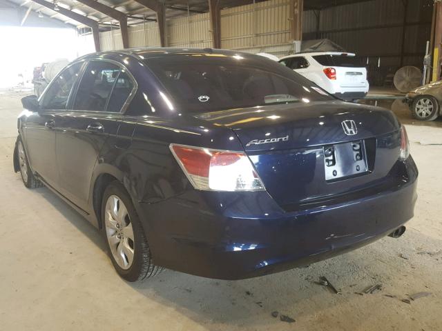 1HGCP26828A047331 - 2008 HONDA ACCORD EXL BLUE photo 3