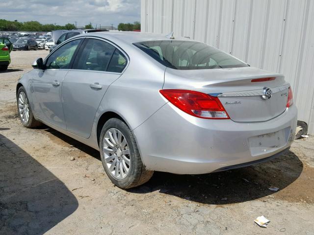 W04GR5EC4B1084836 - 2011 BUICK REGAL CXL SILVER photo 3