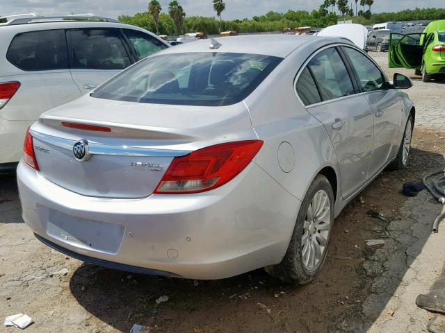 W04GR5EC4B1084836 - 2011 BUICK REGAL CXL SILVER photo 4