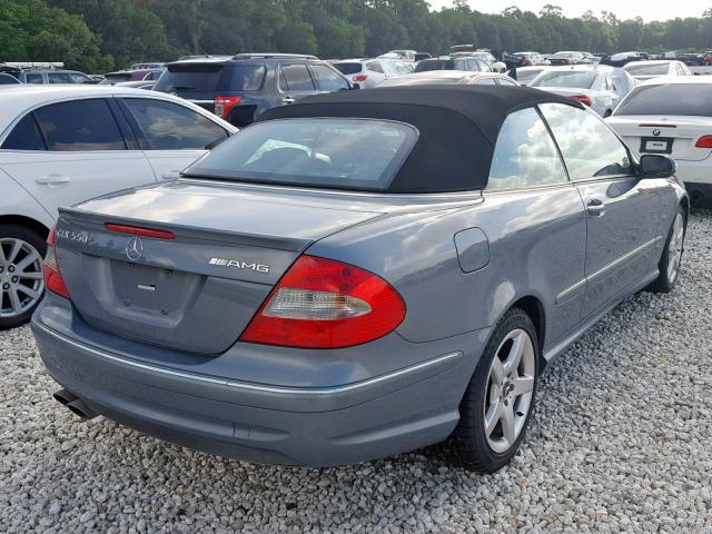 WDBTK72G27T079995 - 2007 MERCEDES-BENZ CLK 550 GRAY photo 4