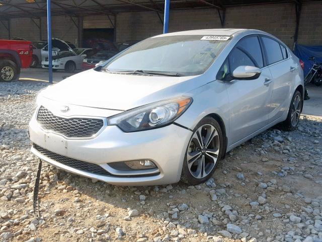 KNAFZ4A82F5263093 - 2015 KIA FORTE EX SILVER photo 2