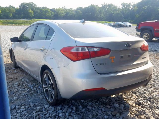 KNAFZ4A82F5263093 - 2015 KIA FORTE EX SILVER photo 3