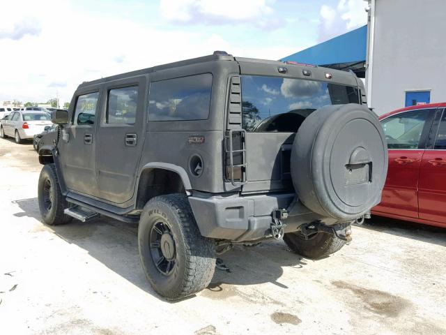 5GRGN23UX3H140510 - 2003 HUMMER H2 BLACK photo 3