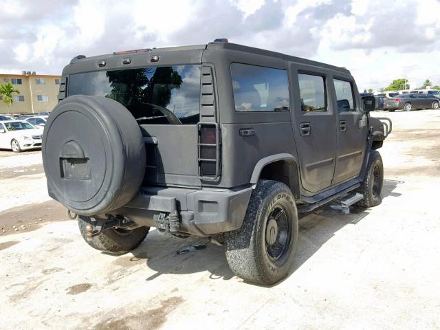 5GRGN23UX3H140510 - 2003 HUMMER H2 BLACK photo 4