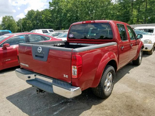 1N6AD07U68C445951 - 2008 NISSAN FRONTIER C RED photo 4