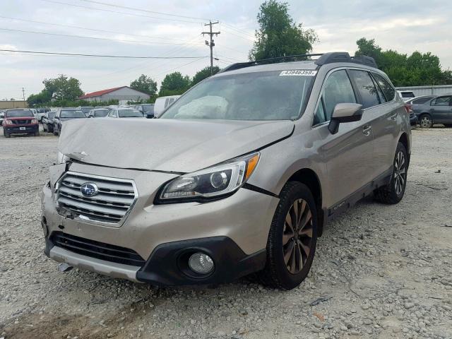 4S4BSBNC7F3354022 - 2015 SUBARU OUTBACK 2. BEIGE photo 2