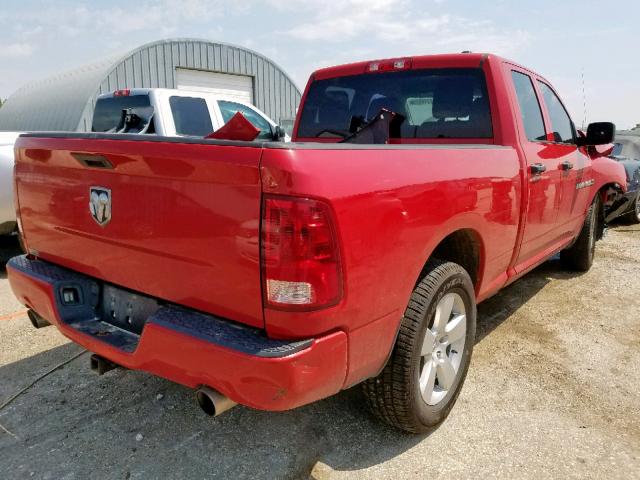 1C6RD6FT5CS183735 - 2012 DODGE RAM 1500 S RED photo 4