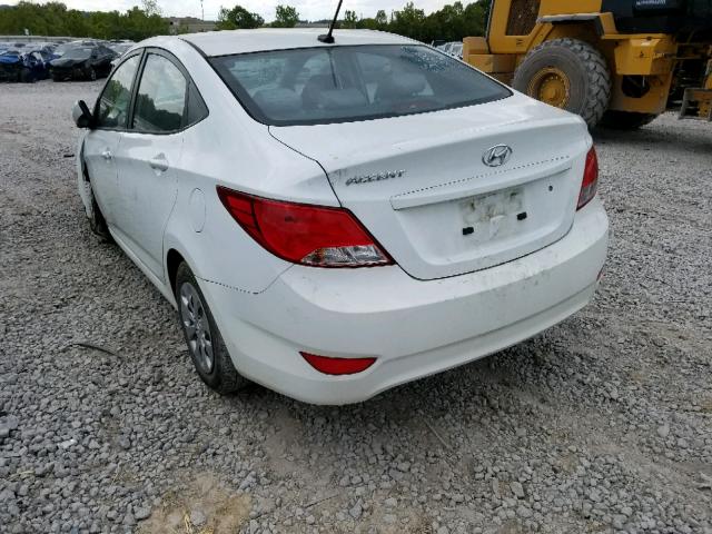 KMHCT4AE4GU997296 - 2016 HYUNDAI ACCENT SE WHITE photo 3