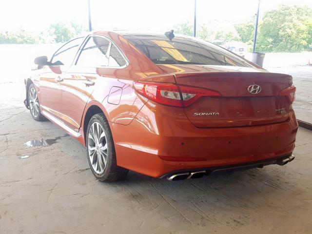 5NPE34AB7FH156245 - 2015 HYUNDAI SONATA SPO ORANGE photo 3