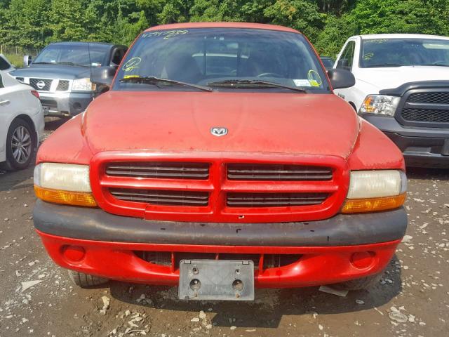 1B7FL26X3XS142231 - 1999 DODGE DAKOTA RED photo 9