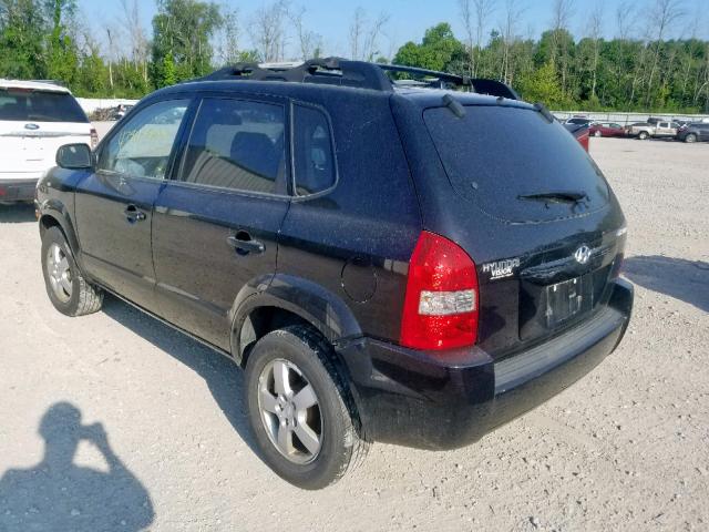 KM8JM12B56U339623 - 2006 HYUNDAI TUCSON GL BLACK photo 3