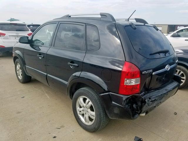 KM8JN12D08U855941 - 2008 HYUNDAI TUCSON SE BLACK photo 3