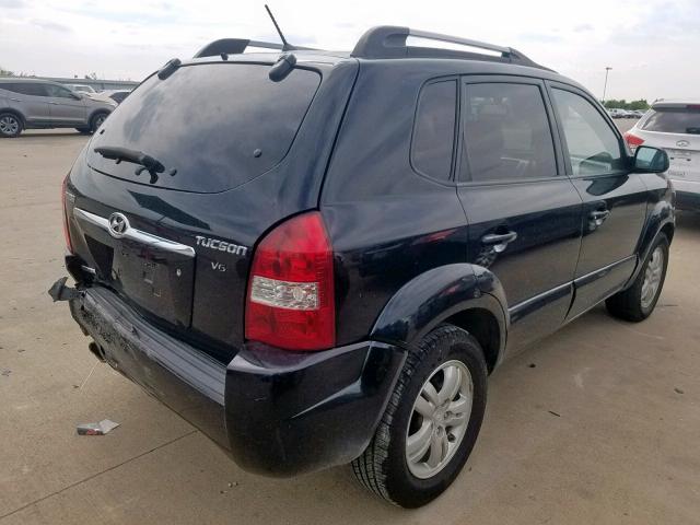 KM8JN12D08U855941 - 2008 HYUNDAI TUCSON SE BLACK photo 4