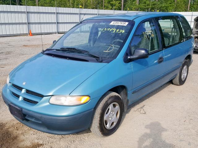 2B4FP25B6WR718434 - 1998 DODGE CARAVAN BLUE photo 2