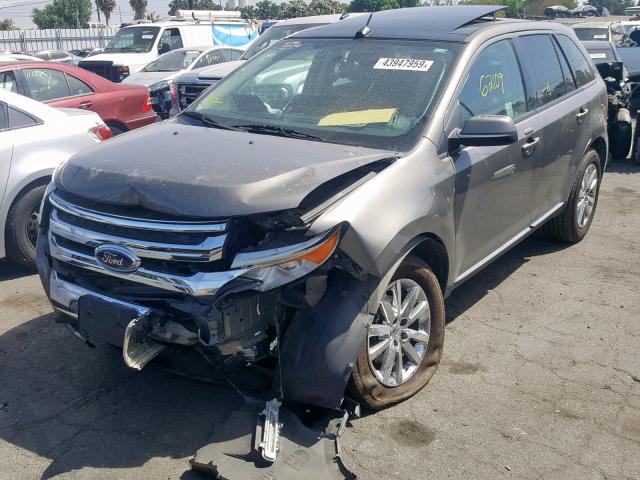 2FMDK3JC0DBA37023 - 2013 FORD EDGE SEL BROWN photo 2