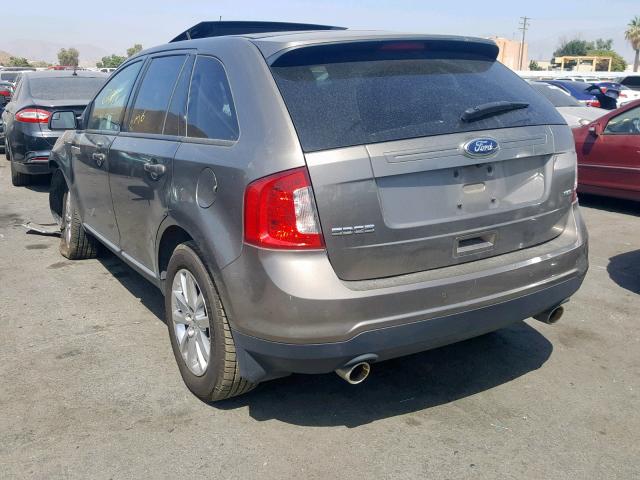 2FMDK3JC0DBA37023 - 2013 FORD EDGE SEL BROWN photo 3