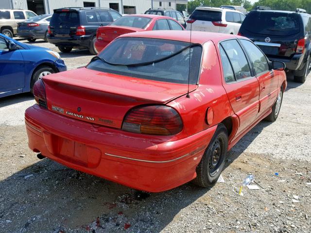 1G2NE52T4WM525029 - 1998 PONTIAC GRAND AM S RED photo 4