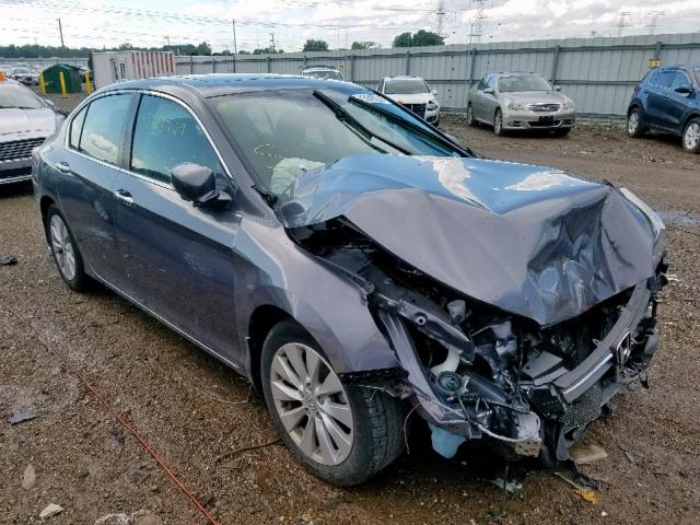 1HGCR2F80EA146042 - 2014 HONDA ACCORD EXL GRAY photo 1