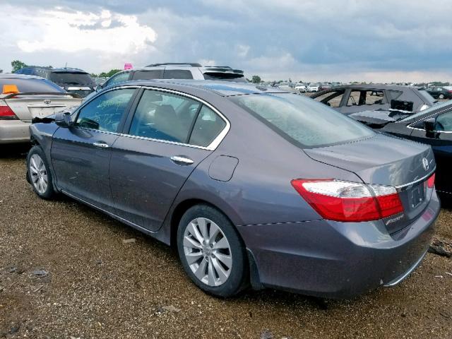 1HGCR2F80EA146042 - 2014 HONDA ACCORD EXL GRAY photo 3