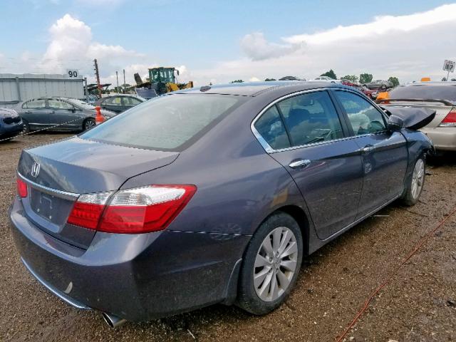 1HGCR2F80EA146042 - 2014 HONDA ACCORD EXL GRAY photo 4