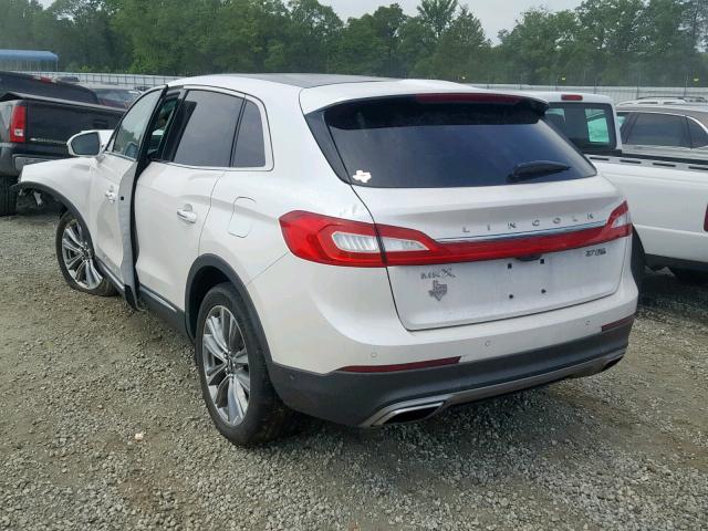 2LMTJ8LP8GBL52799 - 2016 LINCOLN MKX RESERV WHITE photo 3