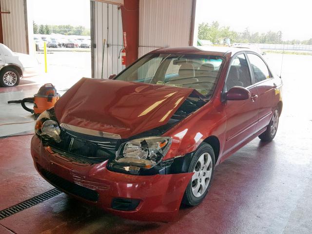 KNAFE222095639918 - 2009 KIA SPECTRA EX RED photo 2