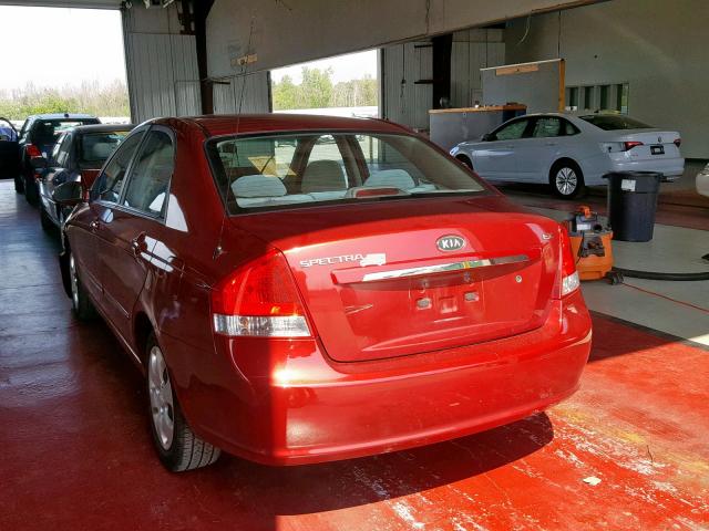 KNAFE222095639918 - 2009 KIA SPECTRA EX RED photo 3