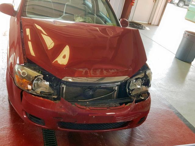 KNAFE222095639918 - 2009 KIA SPECTRA EX RED photo 7