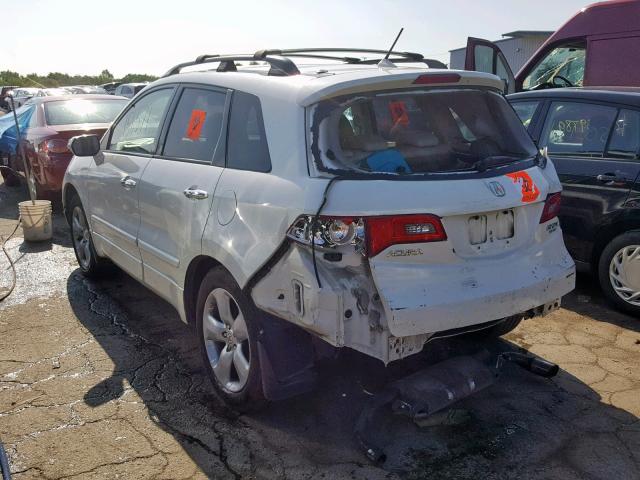 5J8TB18548A019896 - 2008 ACURA RDX TECHNO WHITE photo 3