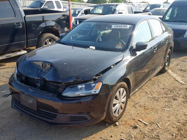 3VW2K7AJ1BM113326 - 2011 VOLKSWAGEN JETTA BASE BLACK photo 2